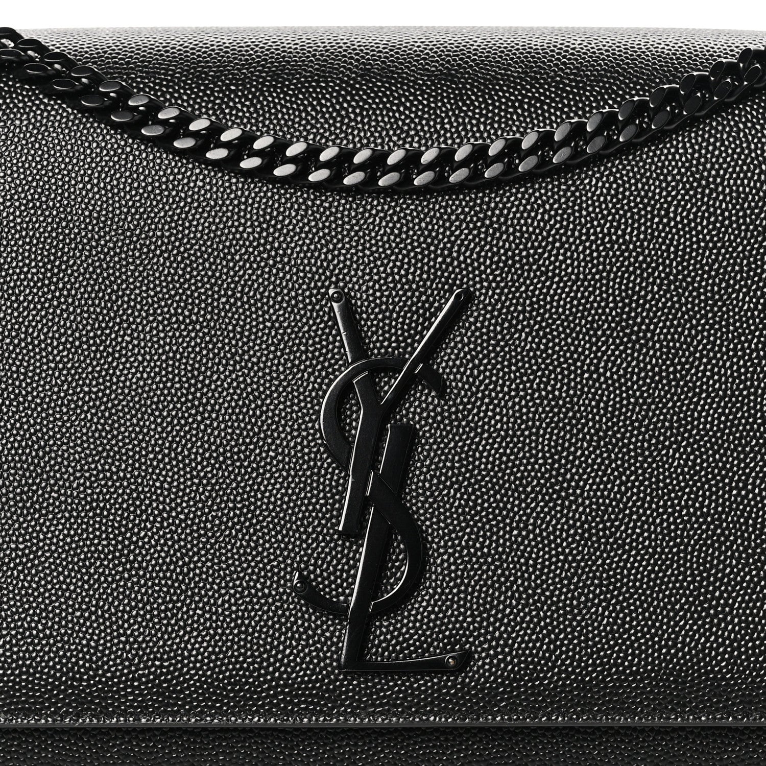 Saint Laurent Grain De Poudre Medium Classic Monogram Monochrome Kate Satchel Black 8 of 10