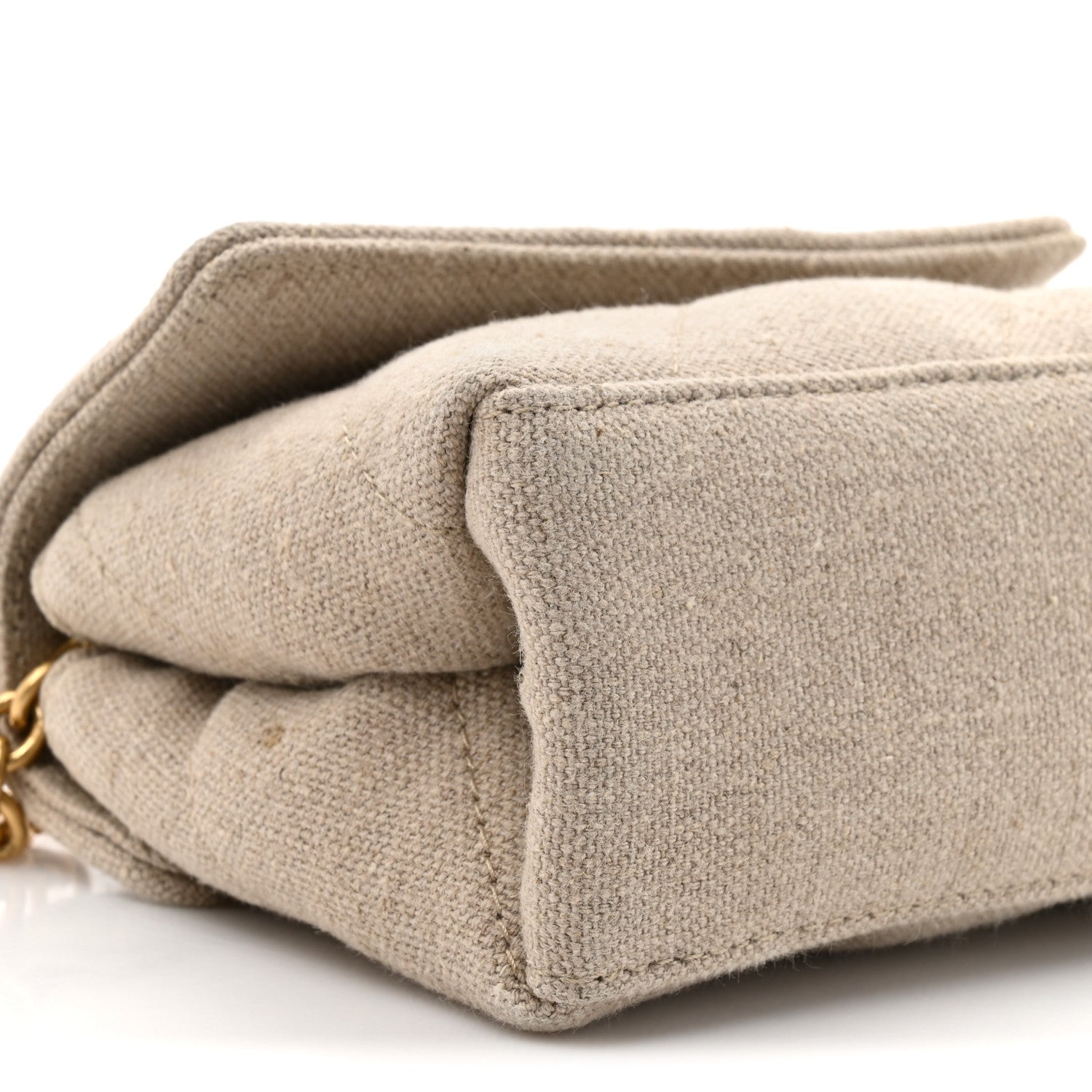 Off-White Linen Diagonal Quilted Jackhammer 17 Shoulder Bag Beige 10 of 12