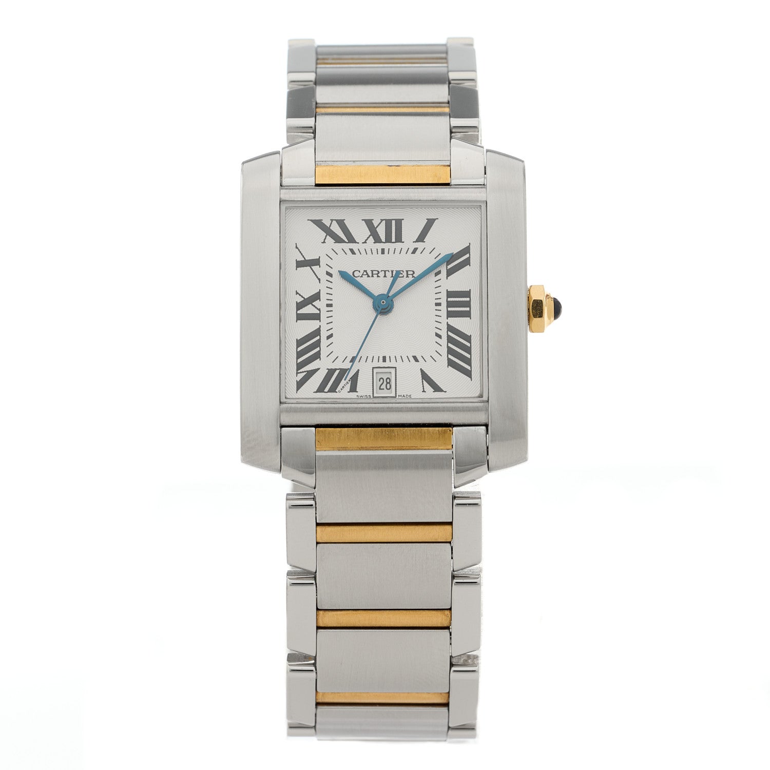 Cartier Stainless Steel 18K Yellow Gold 28mm Tank Francaise Automatic Watch 1 of 4