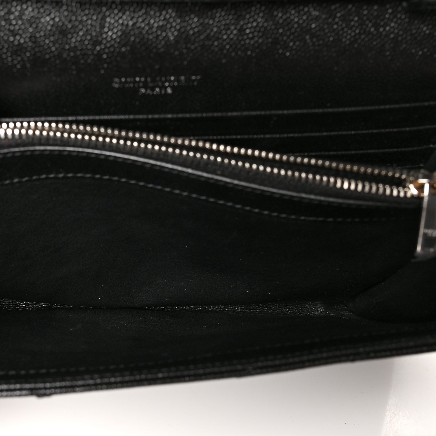 Grain De Poudre Matelasse Chevron Monogram Chain Wallet Black