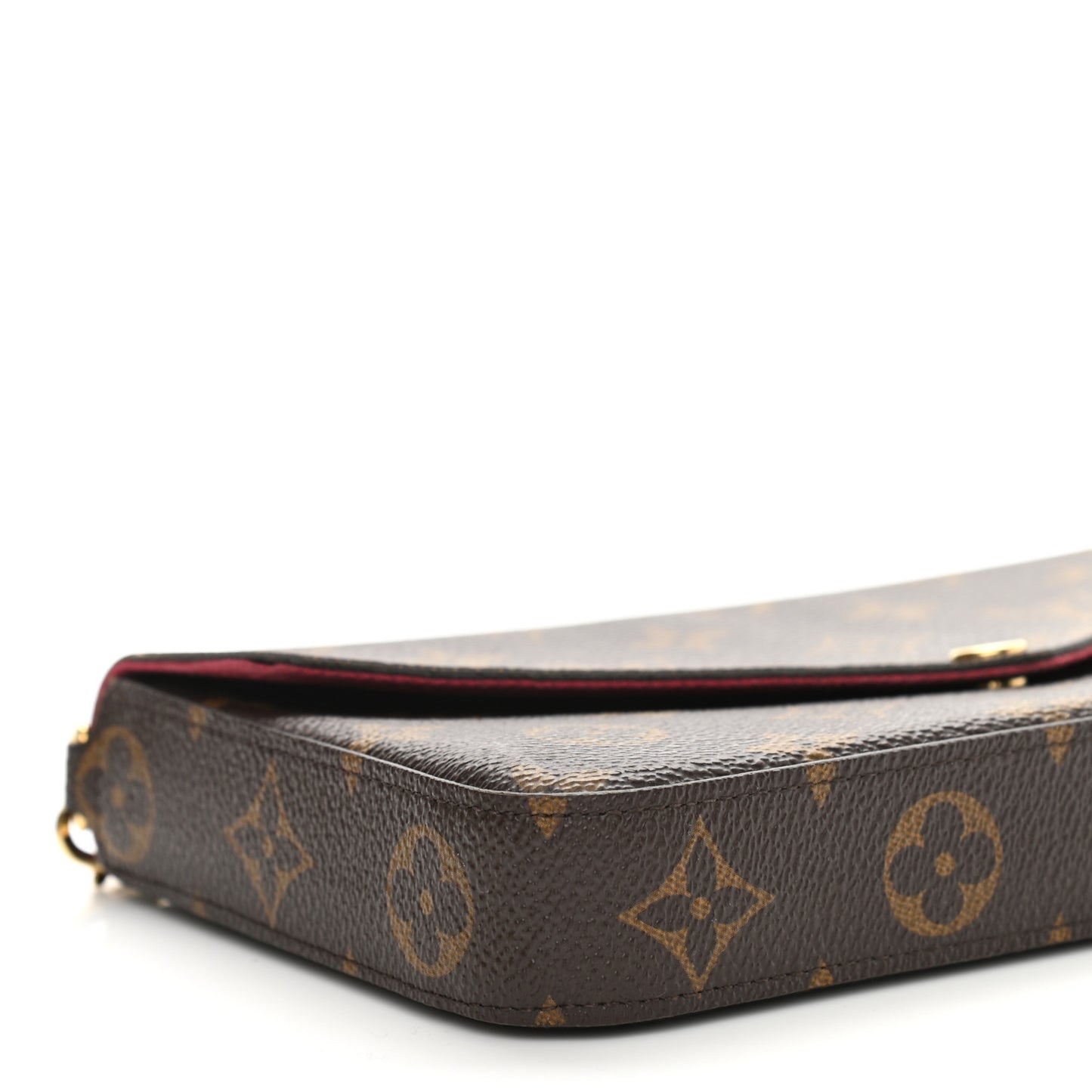 Monogram Pochette Felicie Chain Wallet Fuchsia