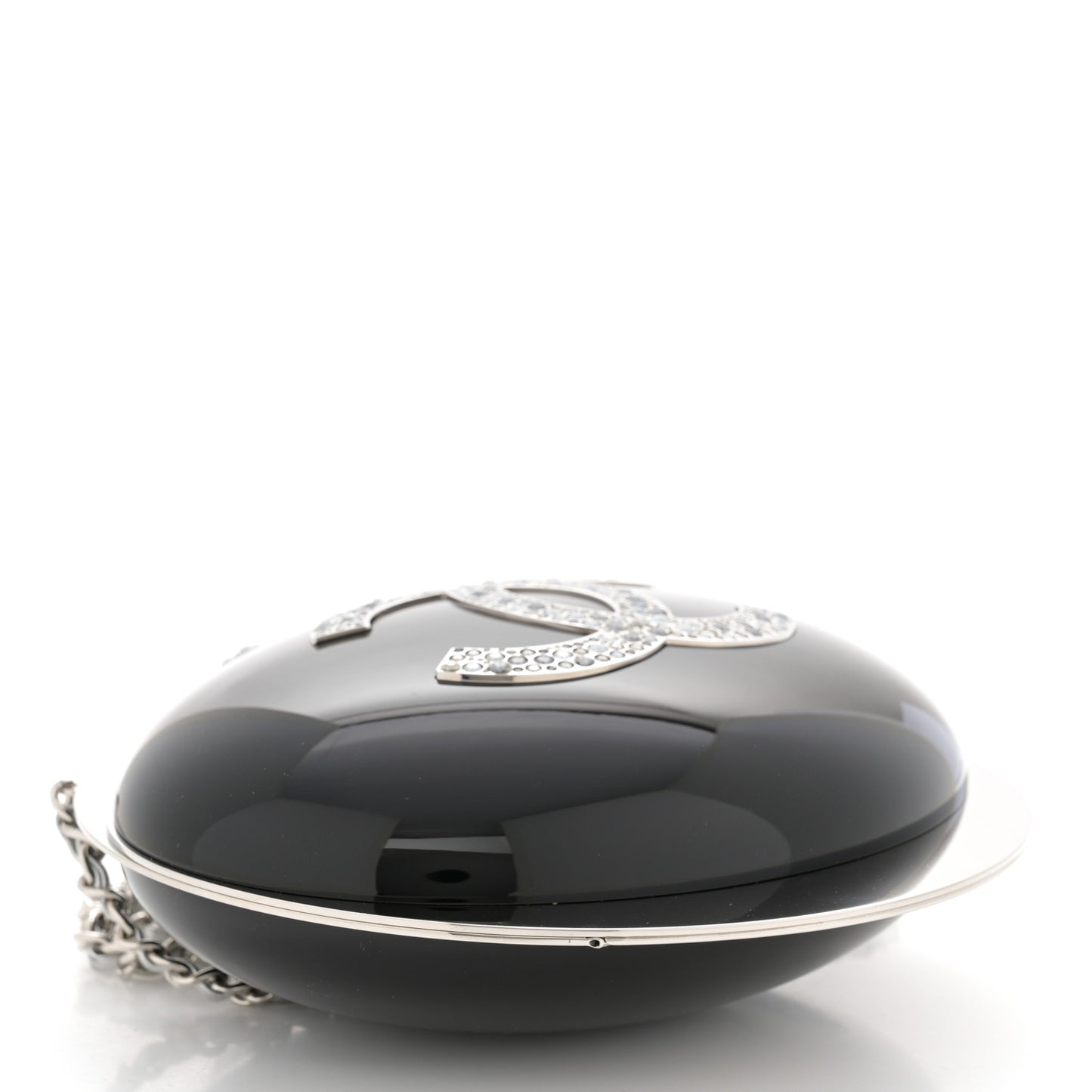 Resin Crystal CC Evening On The Moon Minaudiere Black