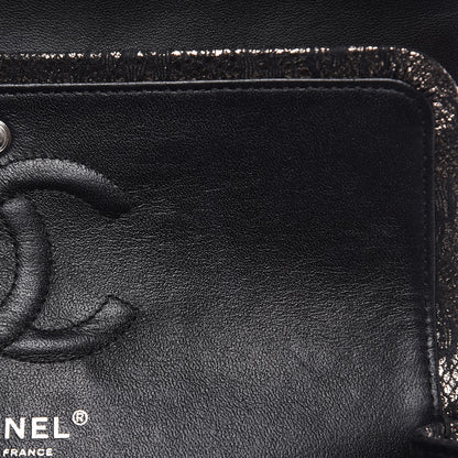 Chanel Lace Metallic Goatskin Medium Double Flap Black Silver 11 of 13
