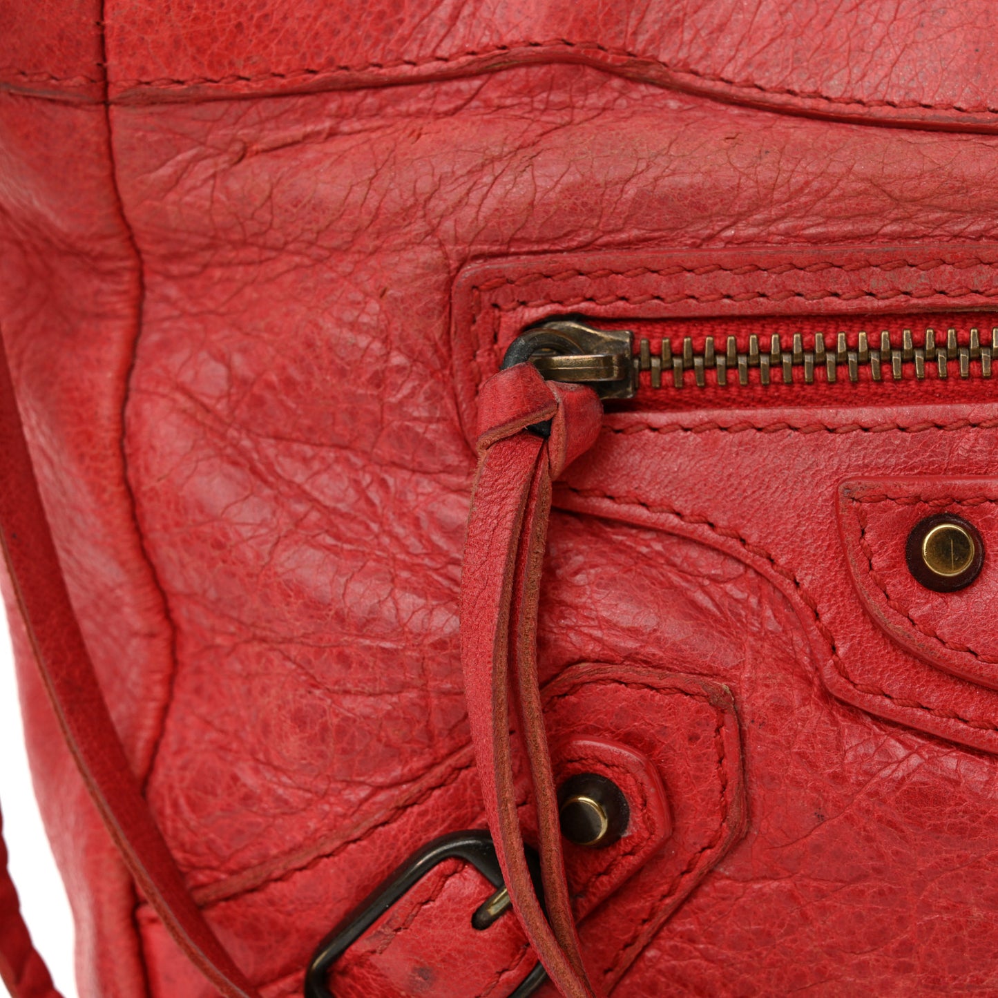 Chevre Classic Hardware Porte Toilette Makeup Clutch  Rouge Coquelicot