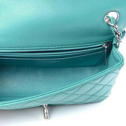 Chanel Lambskin Quilted Mini Rectangular Flap Turquoise 5 of 9