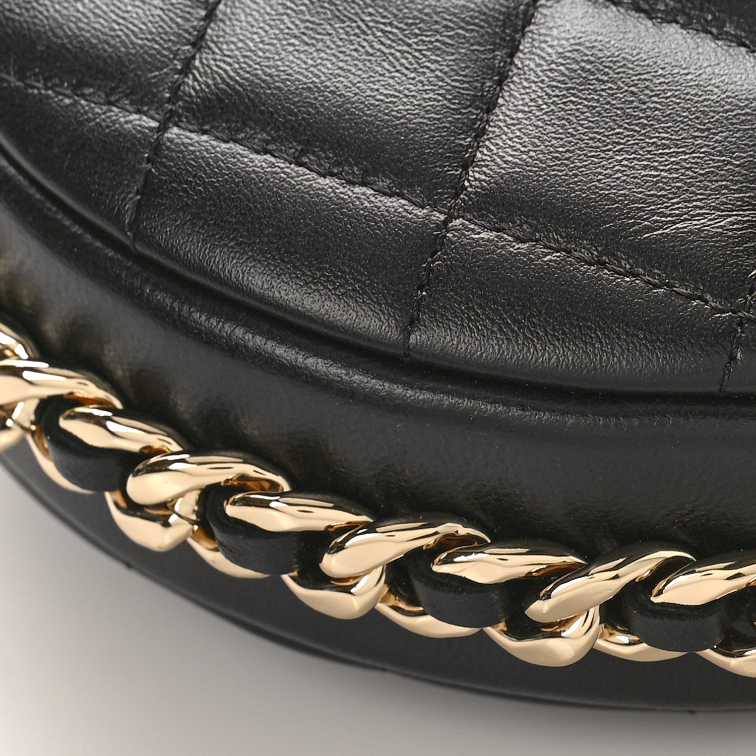 Chanel Quilted Chain Around Pouch Black 8 of 10
