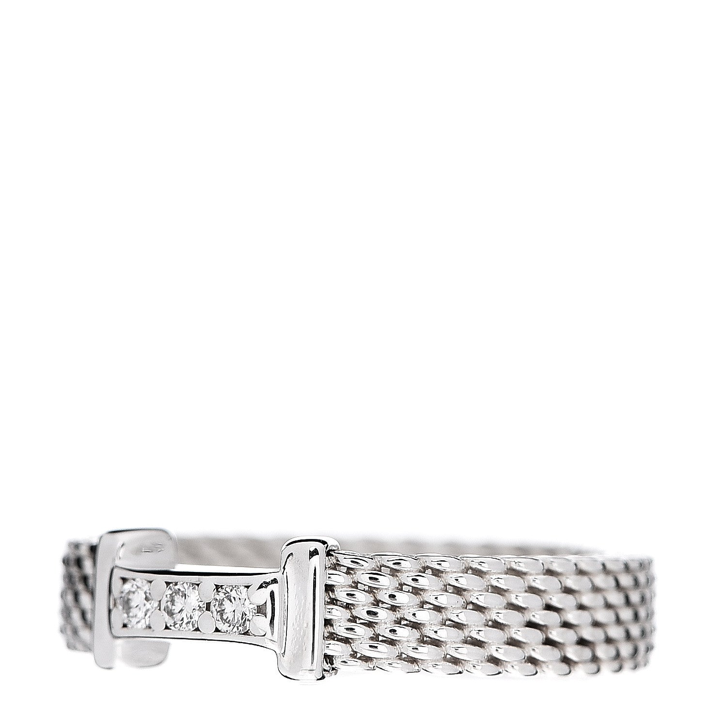 Tiffany Sterling Silver Diamond Narrow Somerset Ring 47 4 2 of 4
