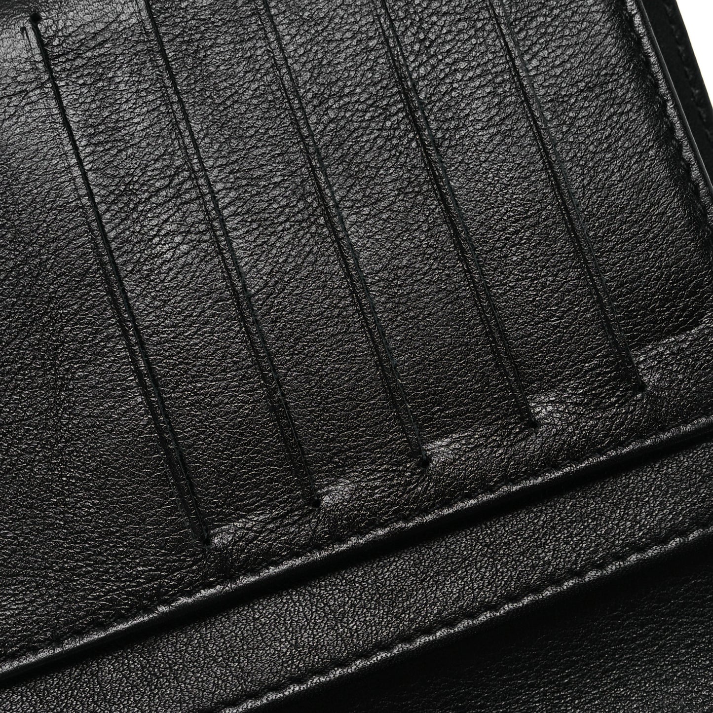 Patent Quilted Brilliant Zipped Pocket Wallet Black