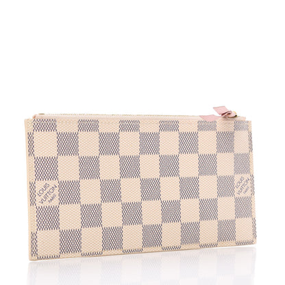 Louis Vuitton Damier Azur Felicie Chain Wallet Zippered Insert Rose Ballerine 3 of 6