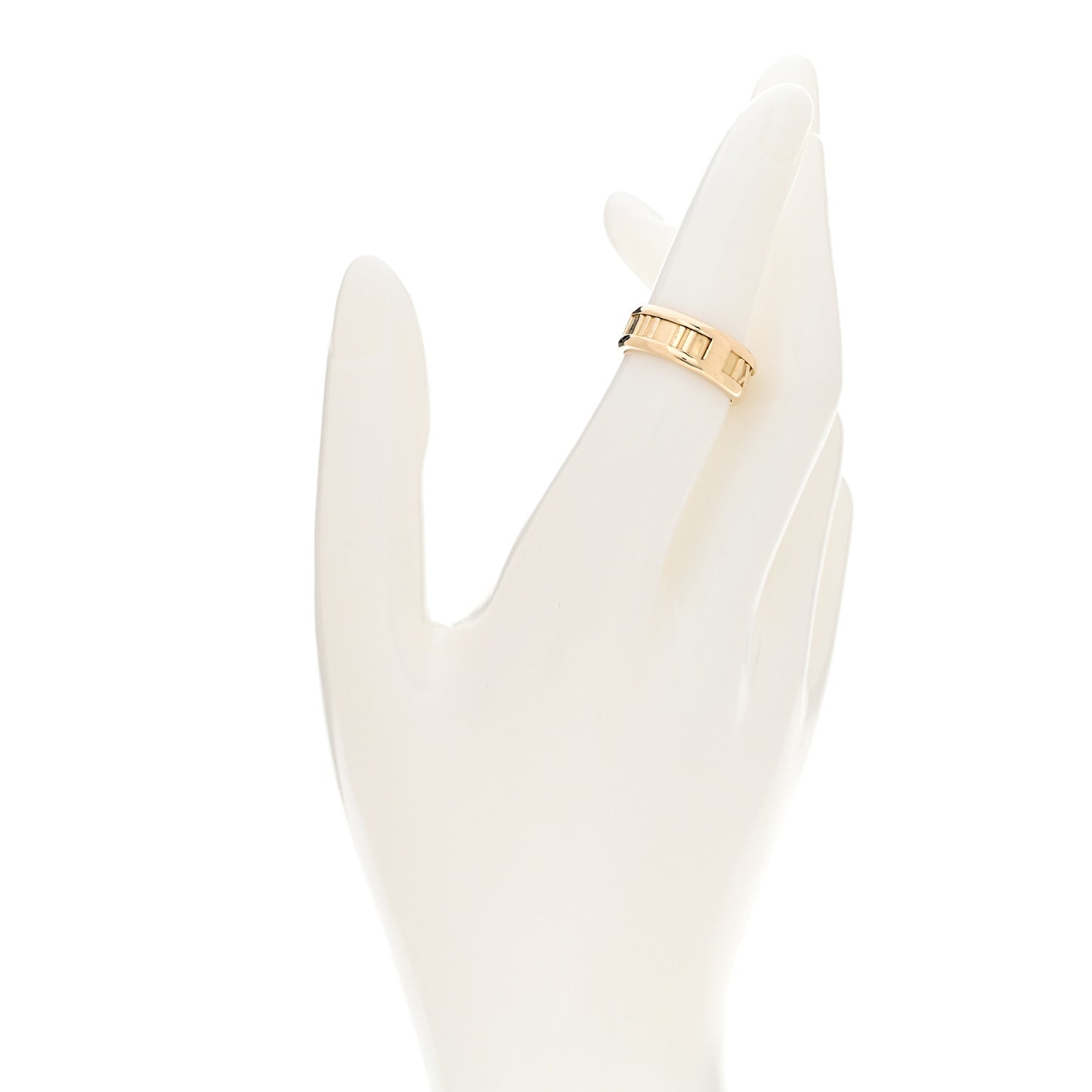 18K Yellow Gold 7mm Atlas Band Ring 51 5.75
