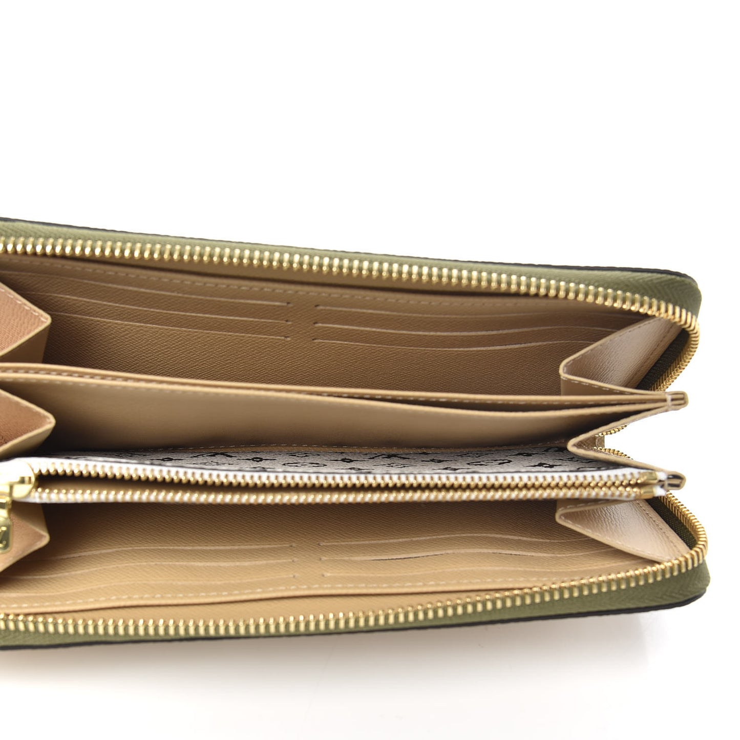 Monogram Giant Zippy Wallet Kaki White