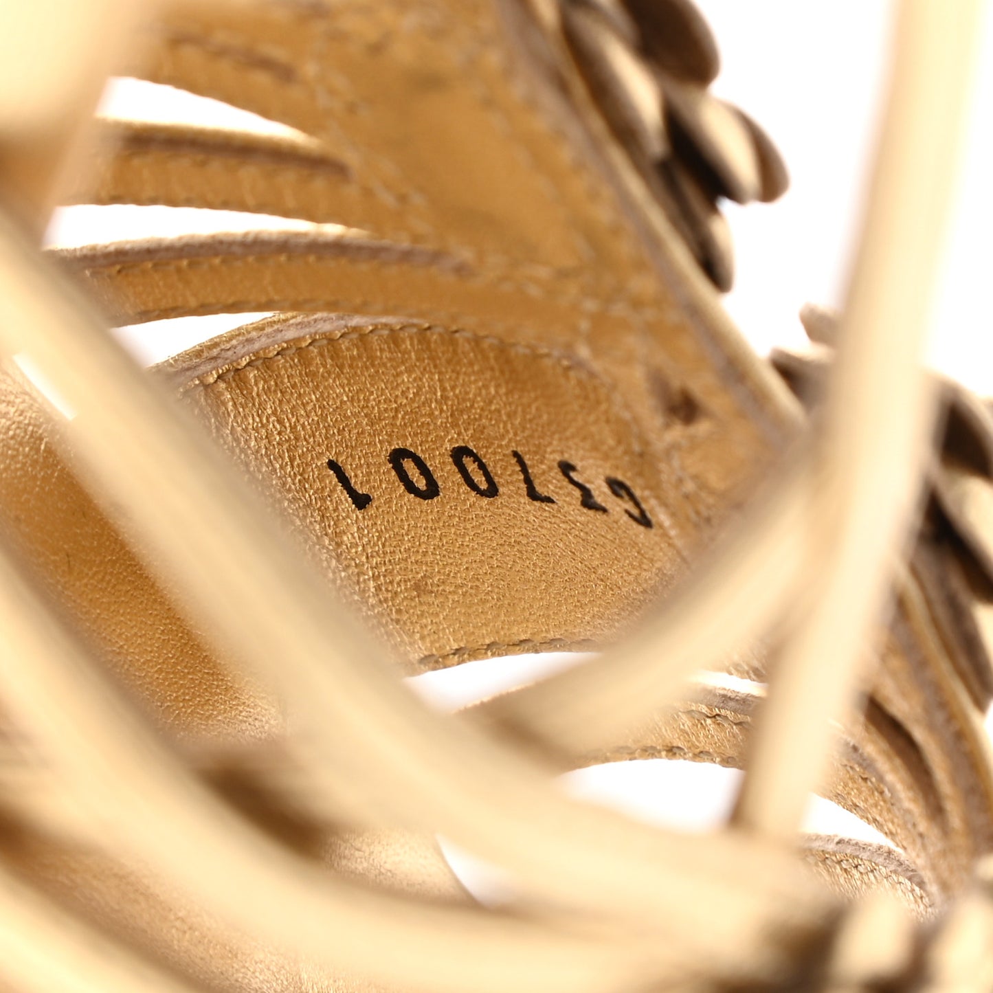 Laminated Lambskin Camellia Sandals 40 Gold