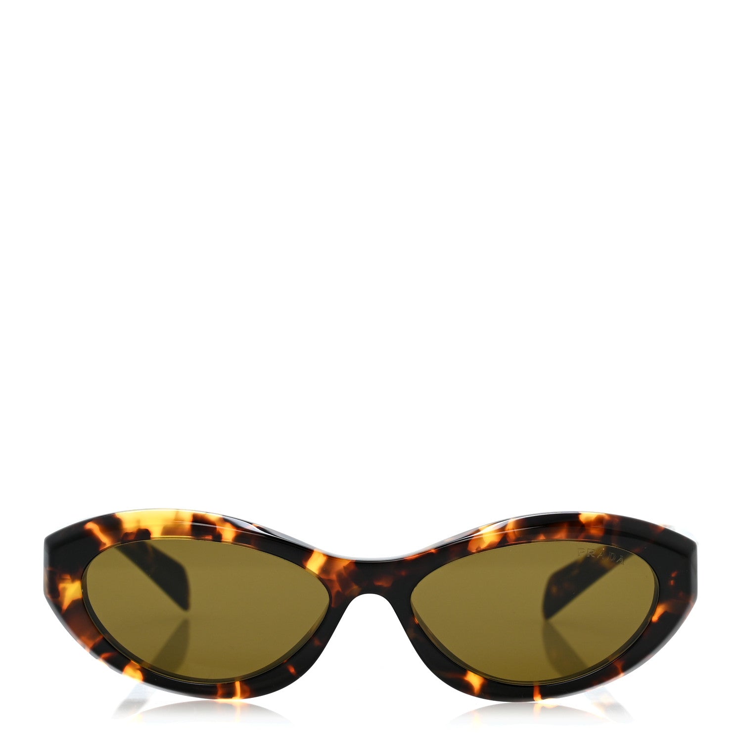 Prada Acetate Oval Sunglasses SPR 26Z Tortoise 2 of 8