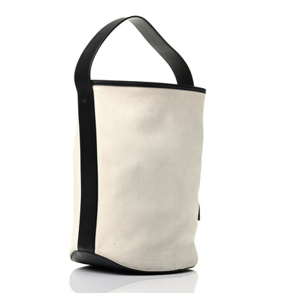 Celine Canvas Large Bucket Bag Black White 3 of 10