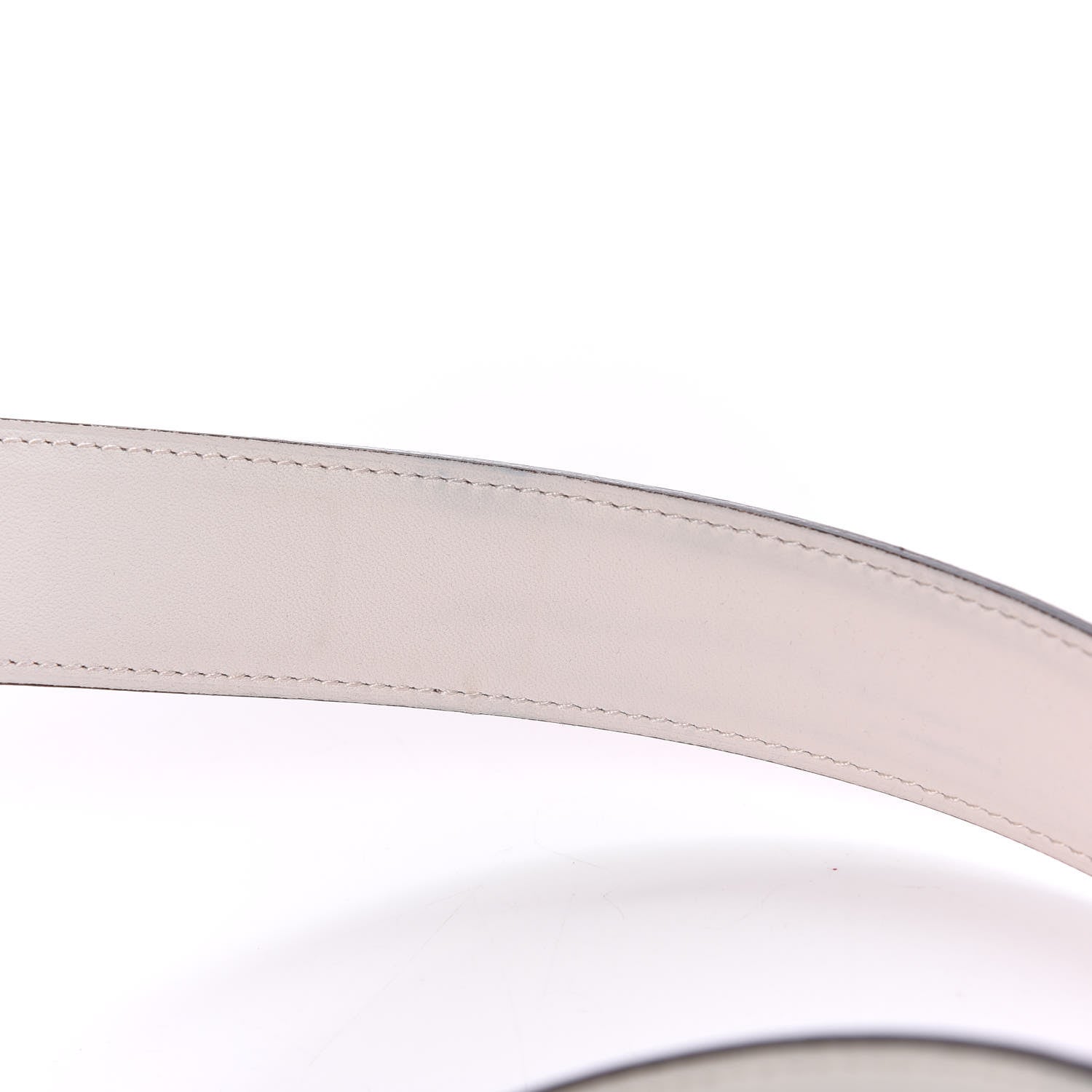 Hermes Epsom Swift 32mm Belt Strap 85 Rose Tyrien White 6 of 7