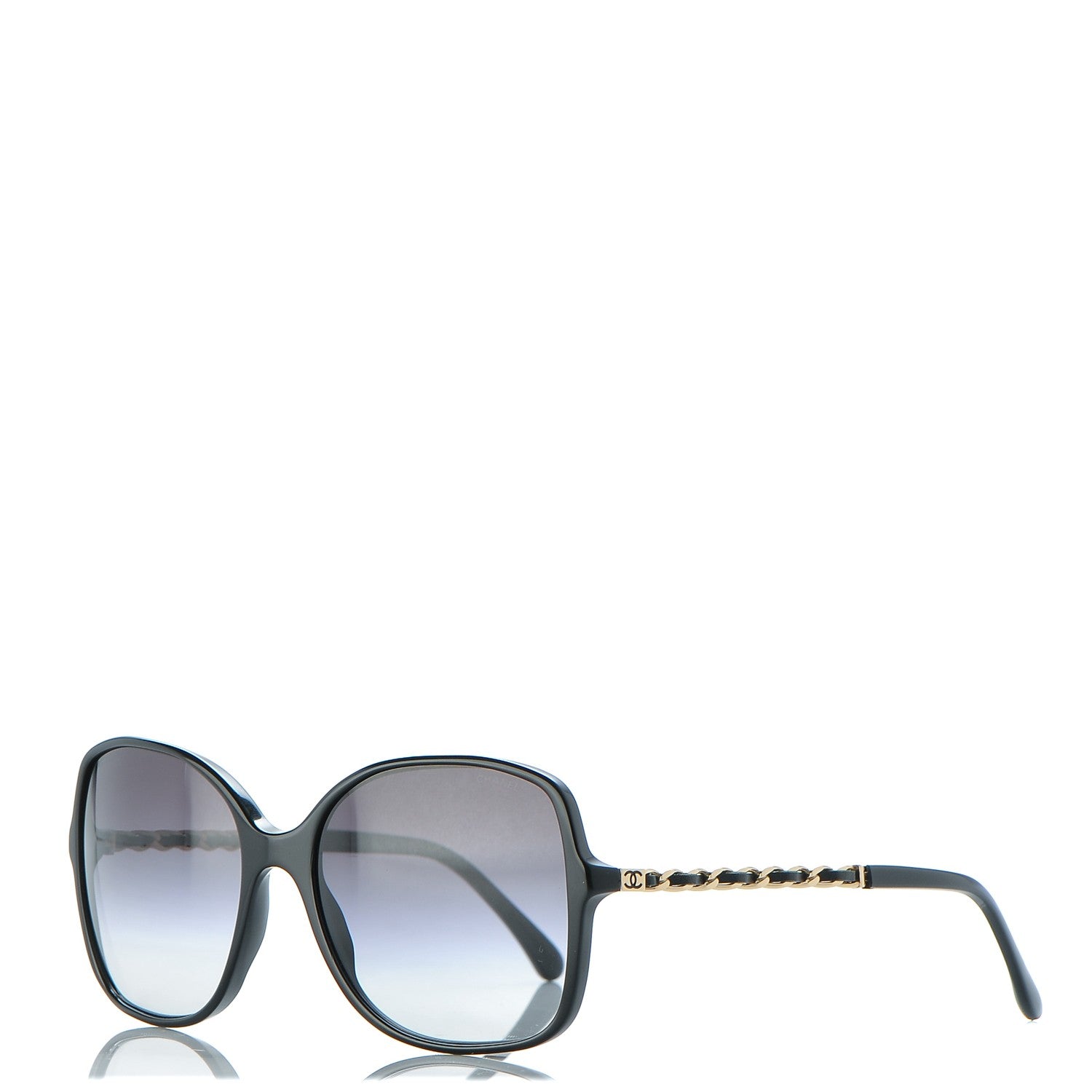 Chanel Lambskin Square Chain Sunglasses 5210-Q Black 1 of 7