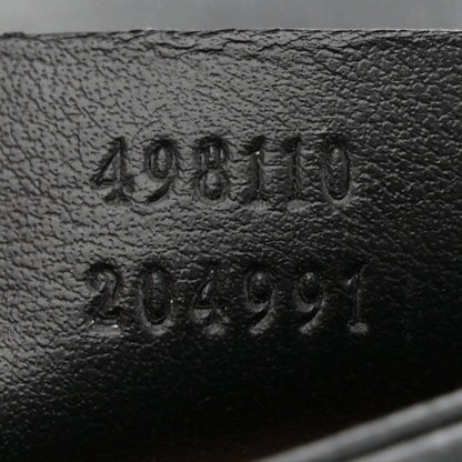 Gucci Calfskin Matelasse Small GG Marmont Top Handle Shoulder Bag Black 7 of 11