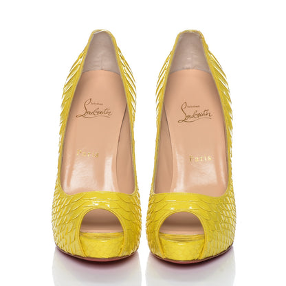 Christian Louboutin Python New Very Prive 120 Pumps 39.5 Yellow 2 of 7