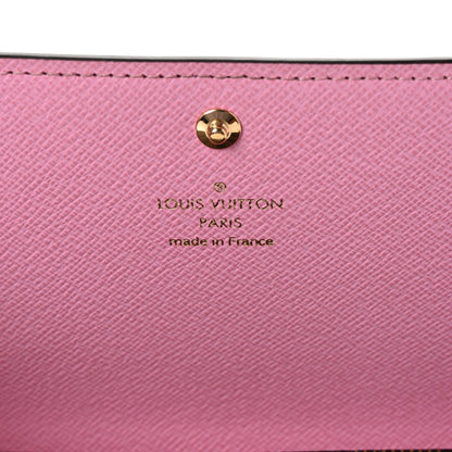 Louis Vuitton Damier Ebene 2023 Christmas Animation Ice Skating Sarah Wallet Pink 6 of 7