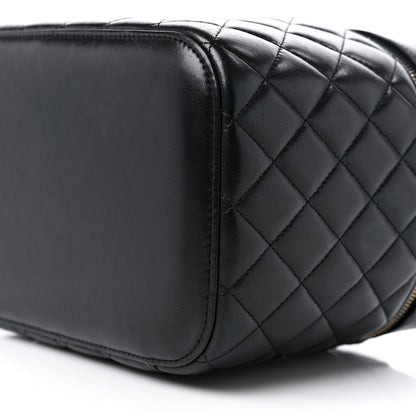 Chanel Lambskin Quilted Vanity Pouch Black 9 of 9
