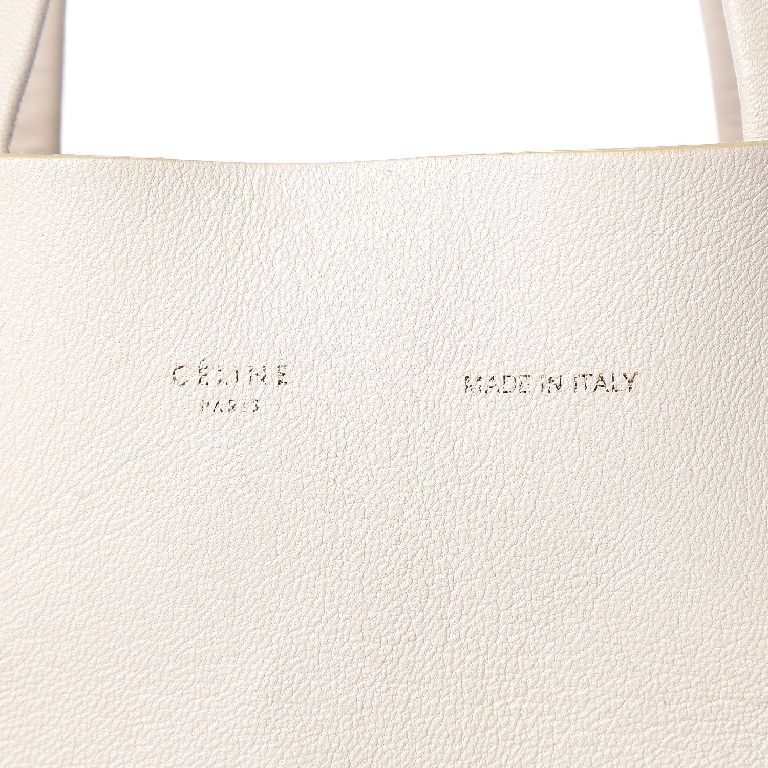 Celine Lambskin Vertical Bi-Cabas White Sun Yellow 6 of 29