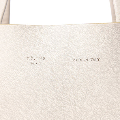 Celine Lambskin Vertical Bi-Cabas White Sun Yellow 6 of 29