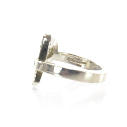 Tiffany Sterling Silver Paloma Picasso Diamond Loving Heart Ring 5 3 of 7