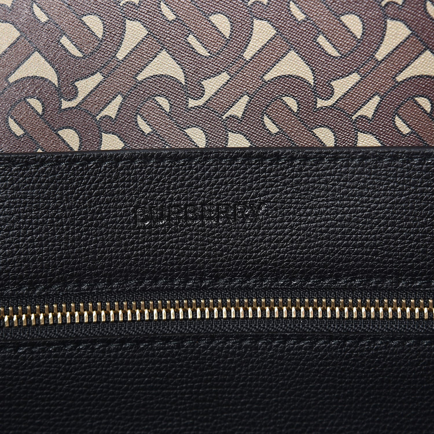 Burberry Calfskin TB Motif Embossed Tote Black 5 of 8