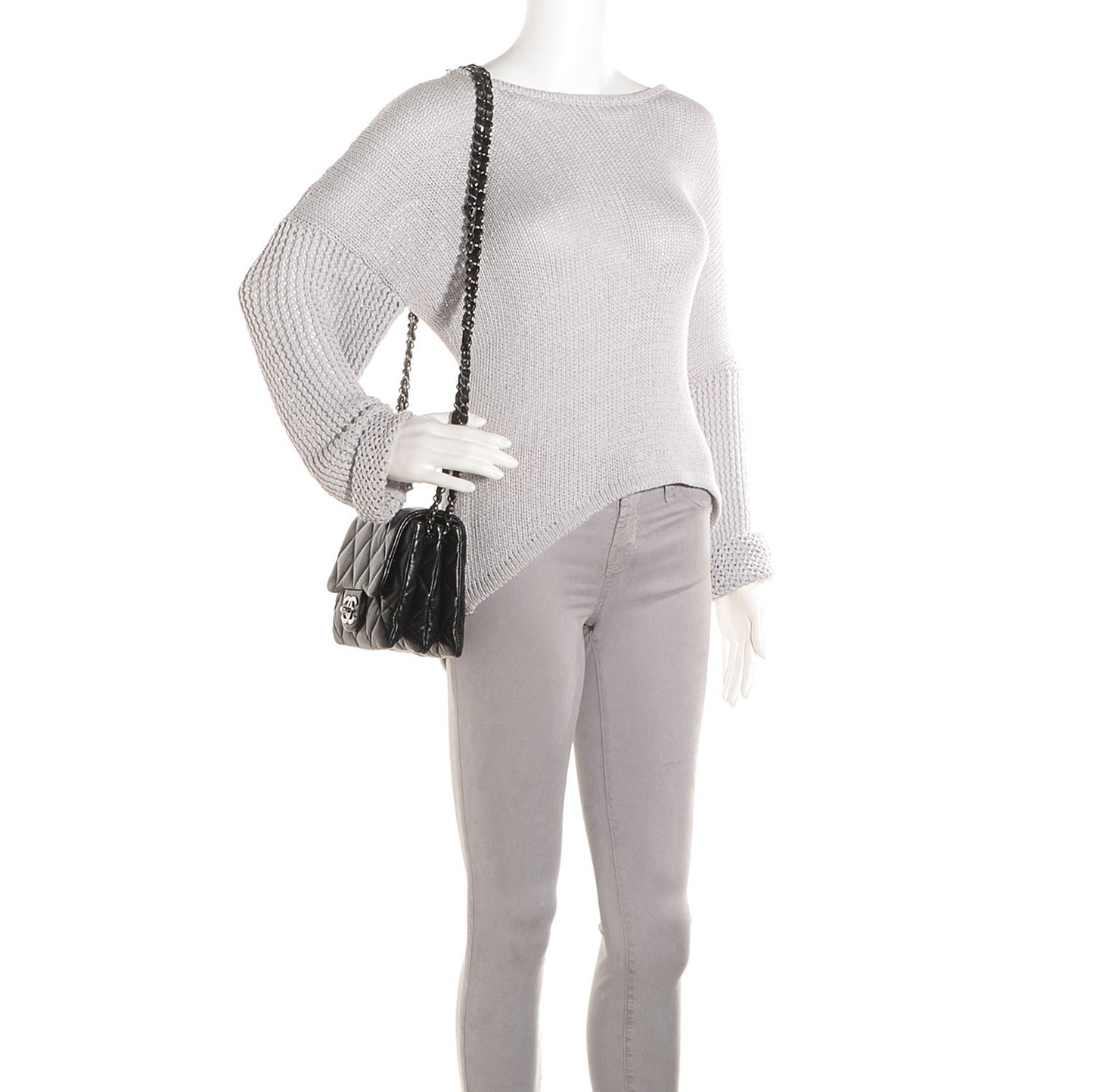 Lambskin Quilted Mini Chanel 3 Flap Black