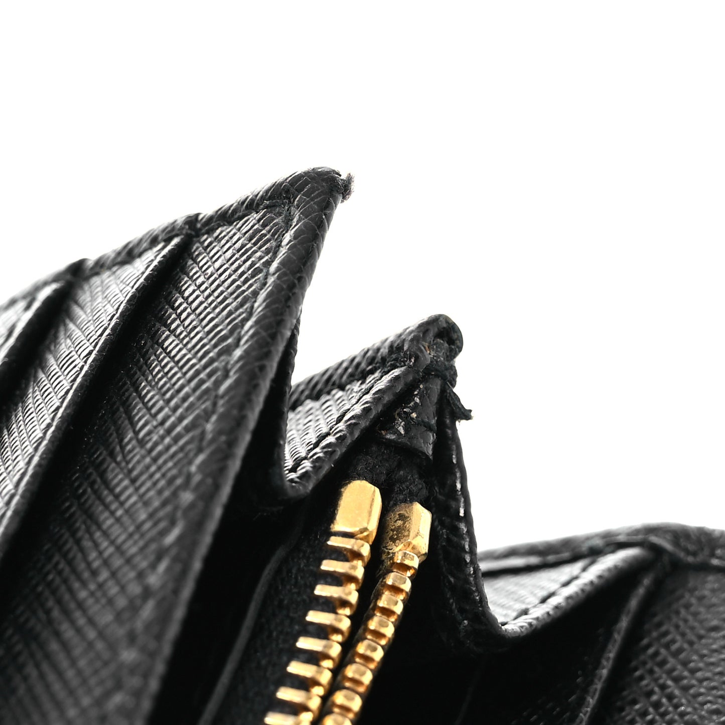 Saffiano Metal Continental Flap Wallet Black