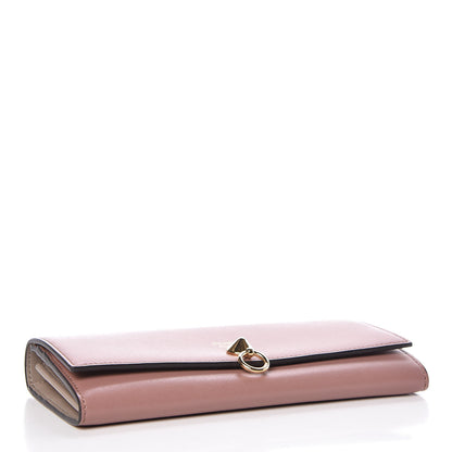 Fendi Vitello Liberty Vitello Century Bi-Color By The Way Continental Wallet English Rose Tortora 4 of 8