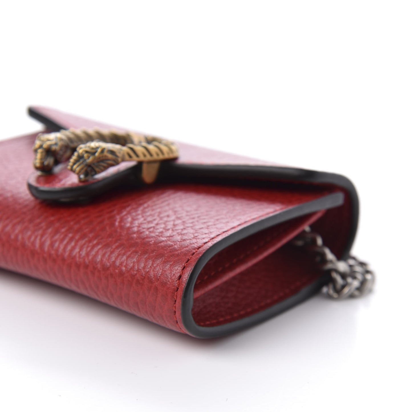 Calfskin Dionysus Coin Purse Hibiscus Red