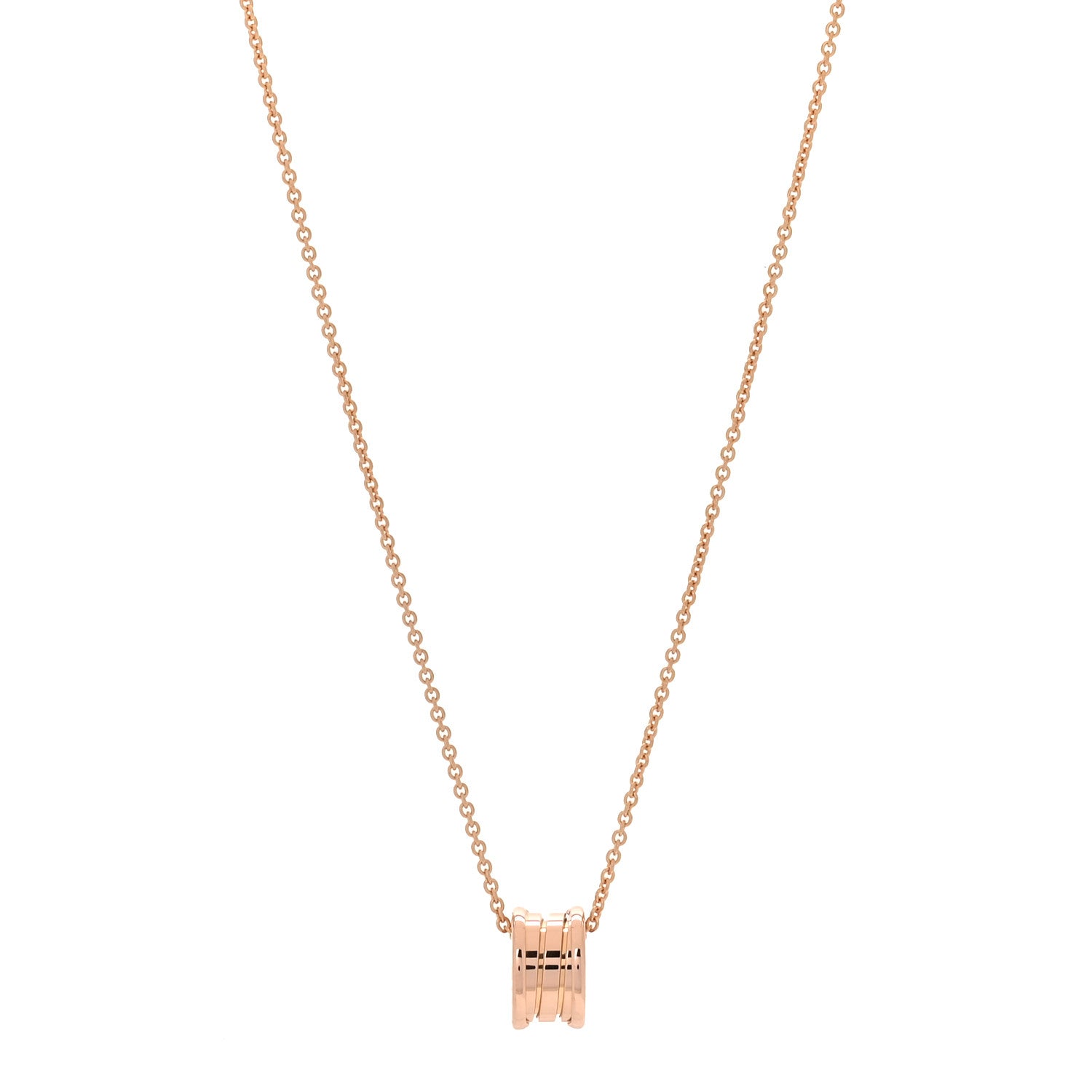 Bulgari 18K Rose Gold B.Zero1 Pendant Necklace 1 of 7