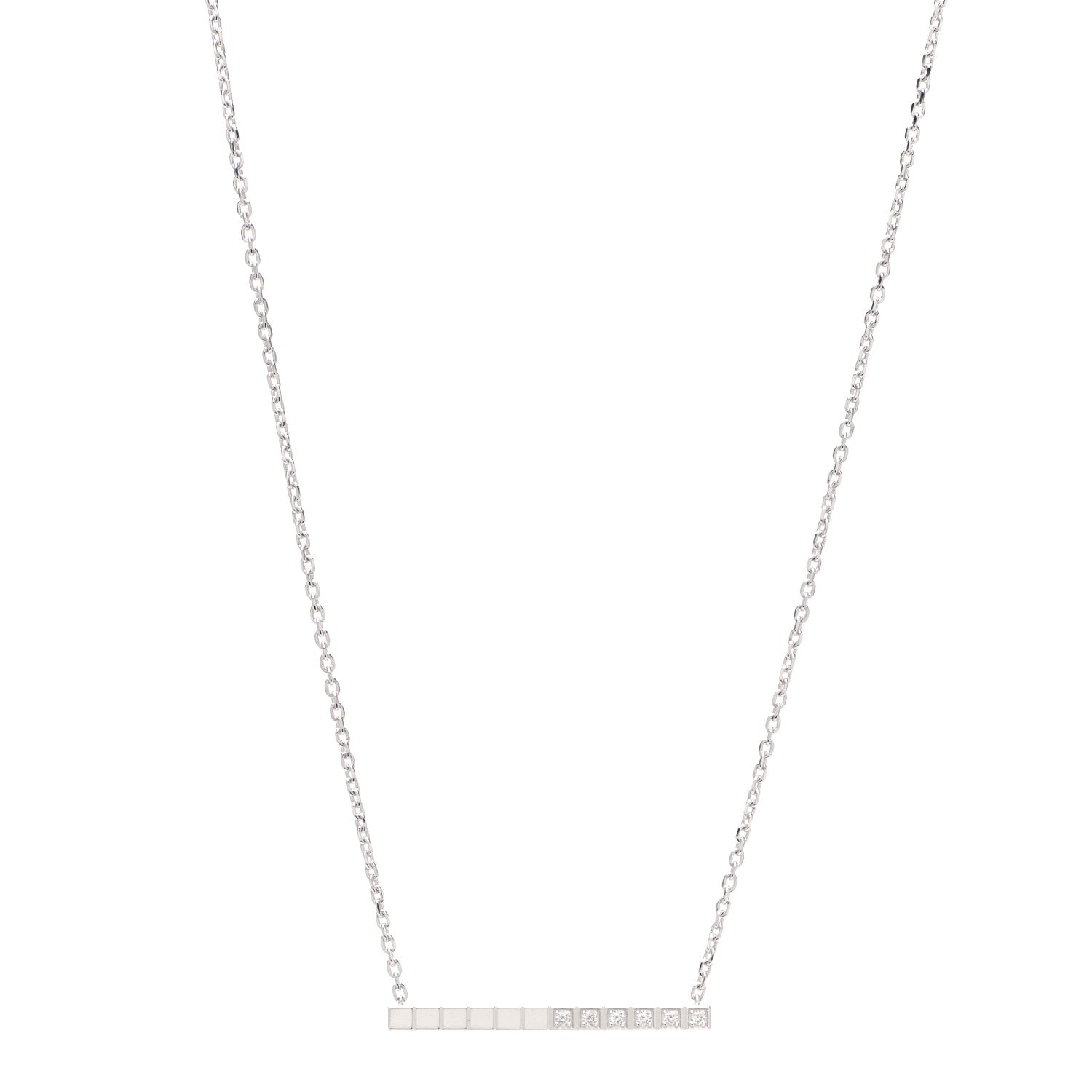 Chopard 18K White Gold Diamond Ice Cube Pure Necklace 1 of 5