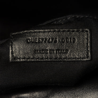 Saint Laurent Lambskin Quilted Medium Loulou Puffer Monogram Chain Satchel Black 7 of 12