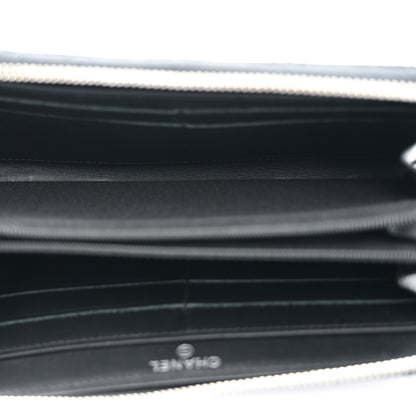 Chanel Patent Quilted Large Gusset Zip Around Wallet Black 5 of 8