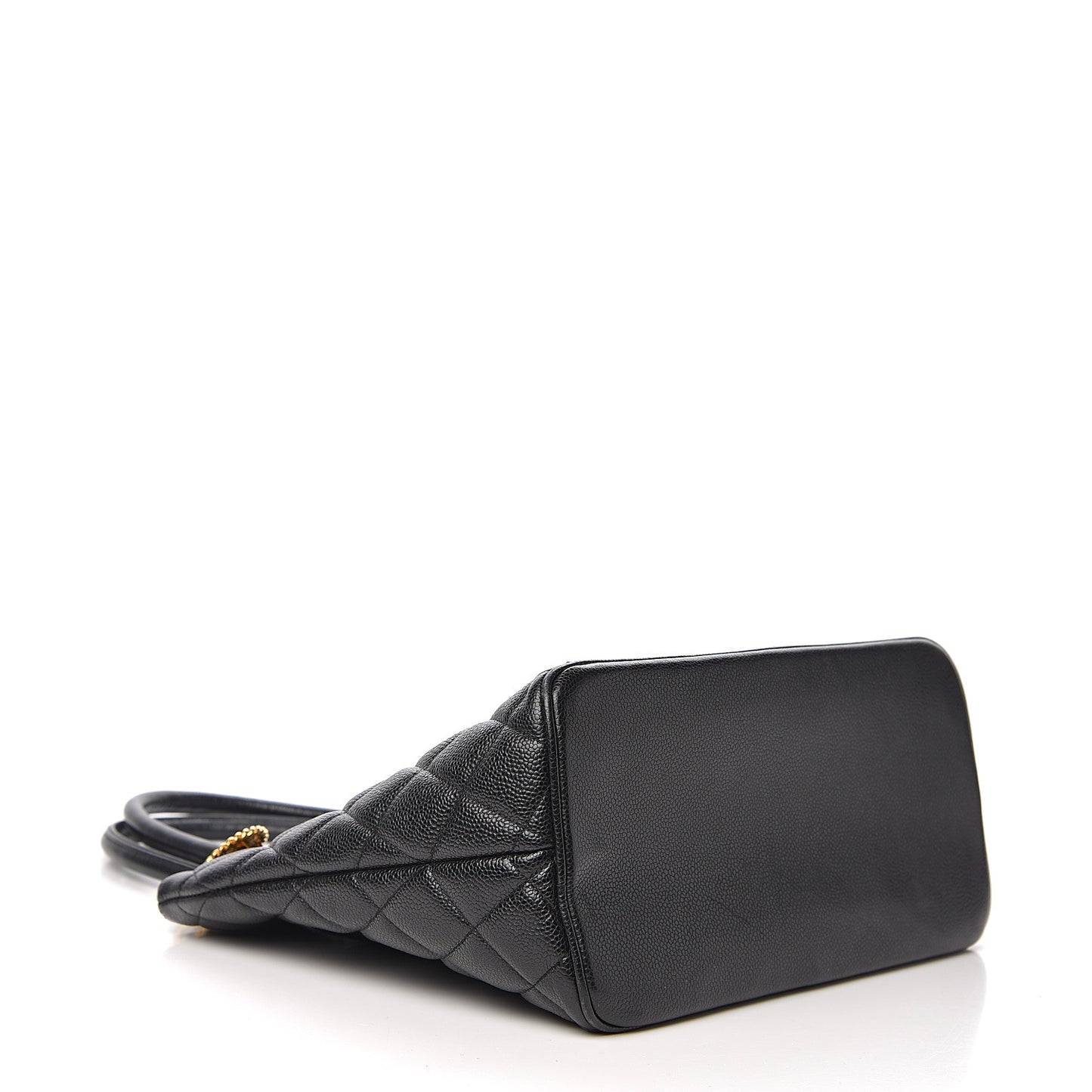 Caviar Quilted Medallion Tote Black