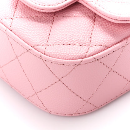 Chanel Caviar Quilted Mini Clutch With Chain Pink 11 of 12