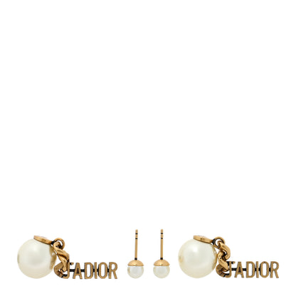 Christian Dior Pearl J'Adior Tribales Earrings Aged Gold 3 of 5