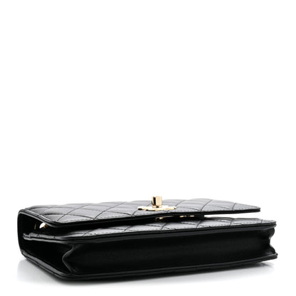 Chanel Lambskin Quilted Trendy CC Wallet On Chain WOC Black 4 of 11