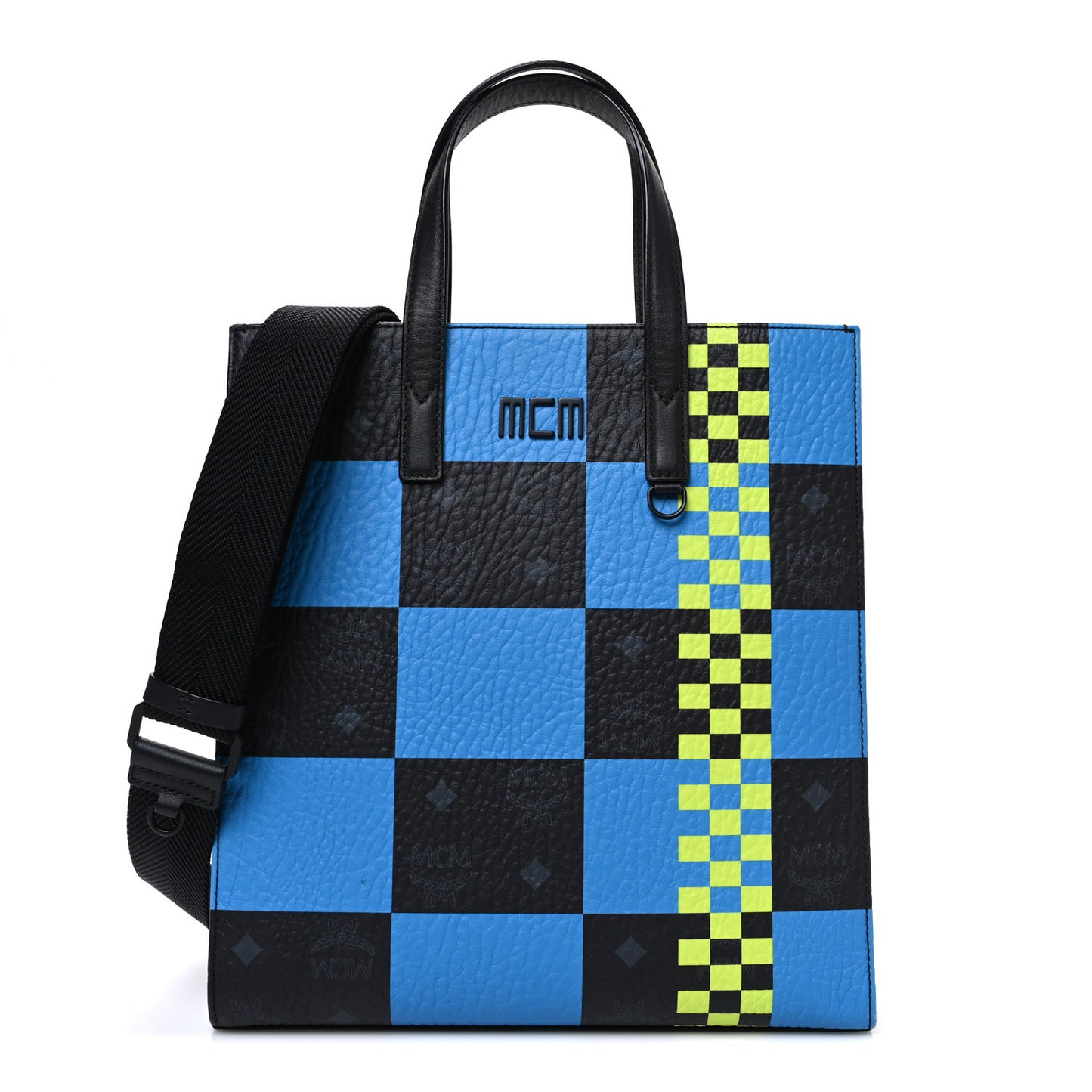 Checkerboard Visetos Aren Tote Black Blue