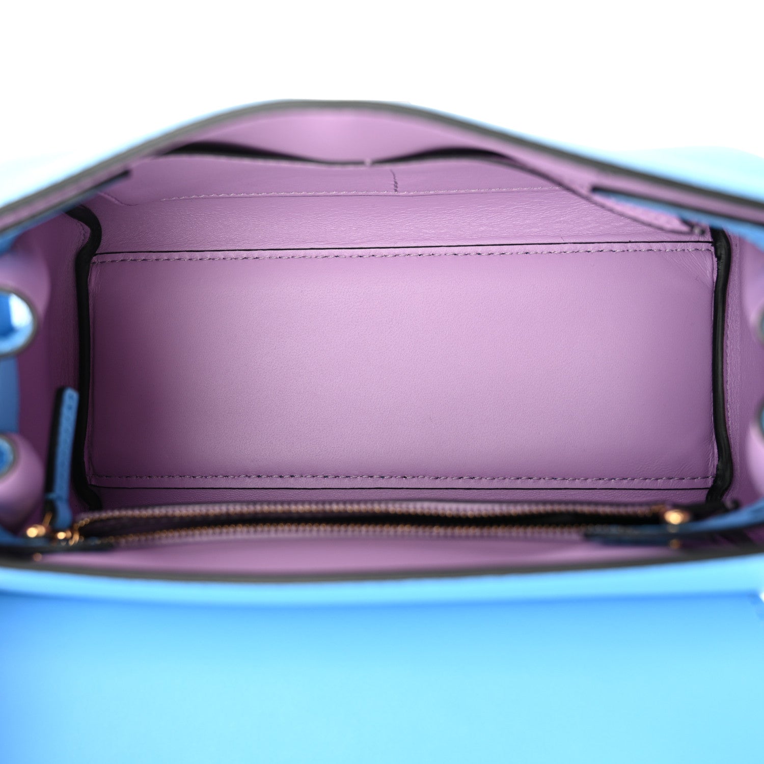 Versace Calfskin Medium La Medusa Top Handle Handbag Blue 5 of 9