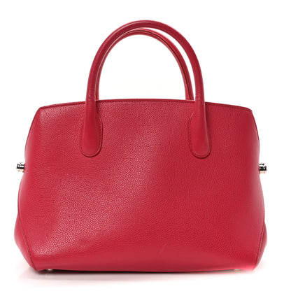 Christian Dior Grained Calfskin Bar Tote Coquelicot 1 of 9