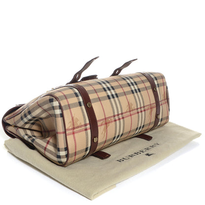 Burberry Haymarket Check Buckle Satchel 4 of 7