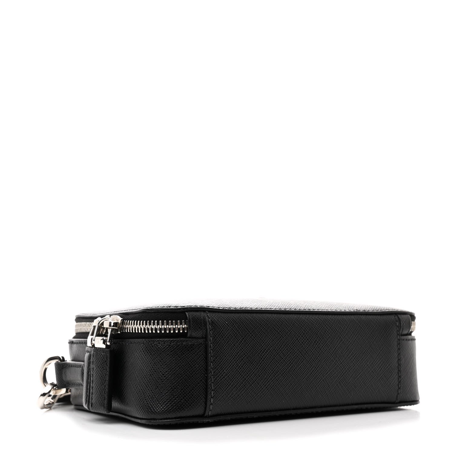 Prada Saffiano Travel Small Brique Crossbody Bag Black 4 of 10