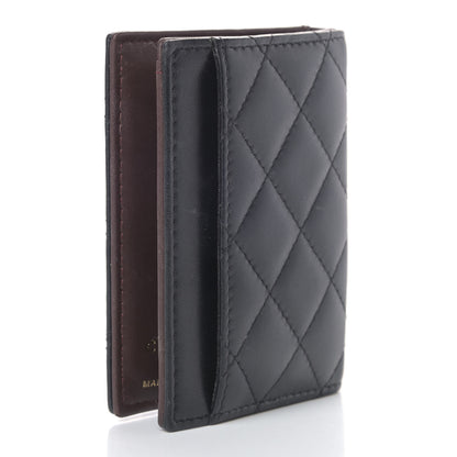 Chanel Lambskin Quilted Card Holder Wallet Black 3 of 5