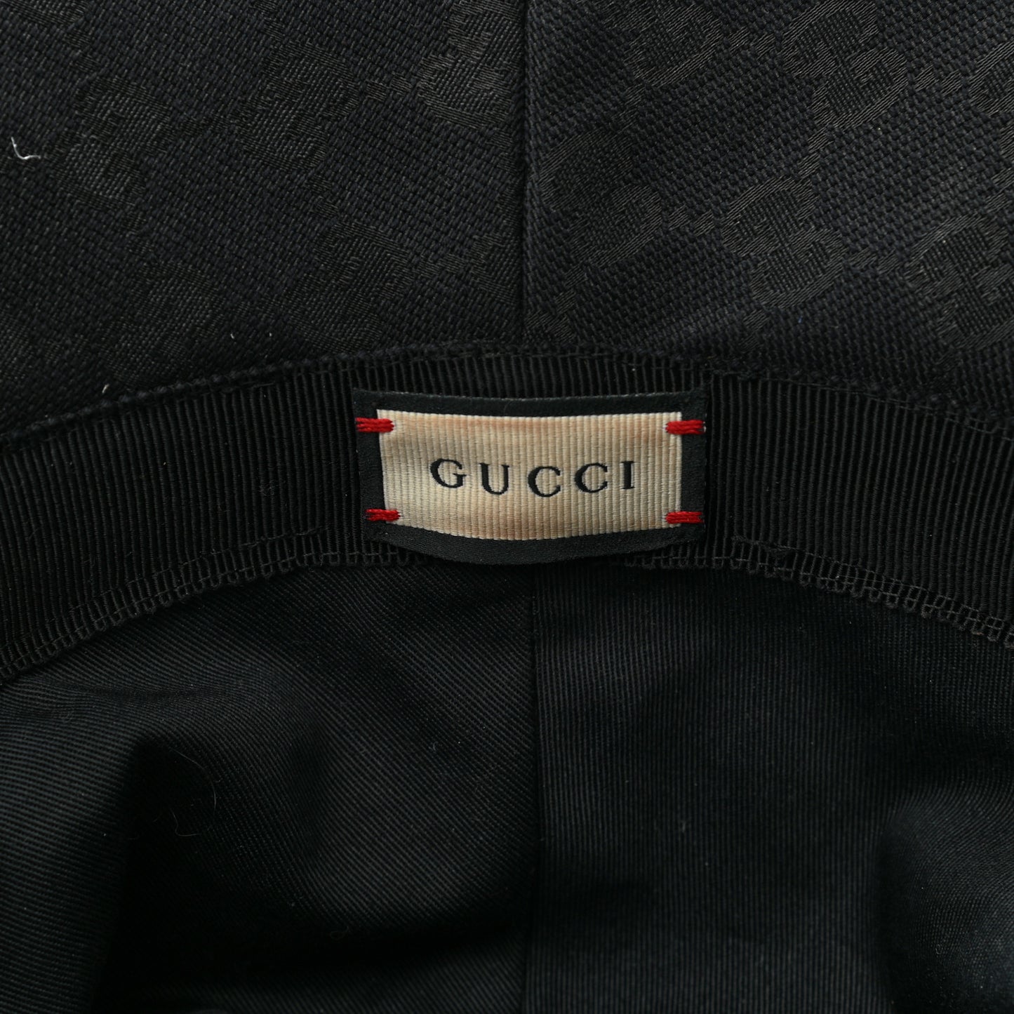 Monogram Textured Dollar Calfskin GG Jago Bucket Hat L Black