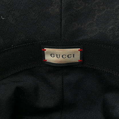 Gucci Monogram Textured Dollar Calfskin GG Jago Bucket Hat L Black 10 of 11