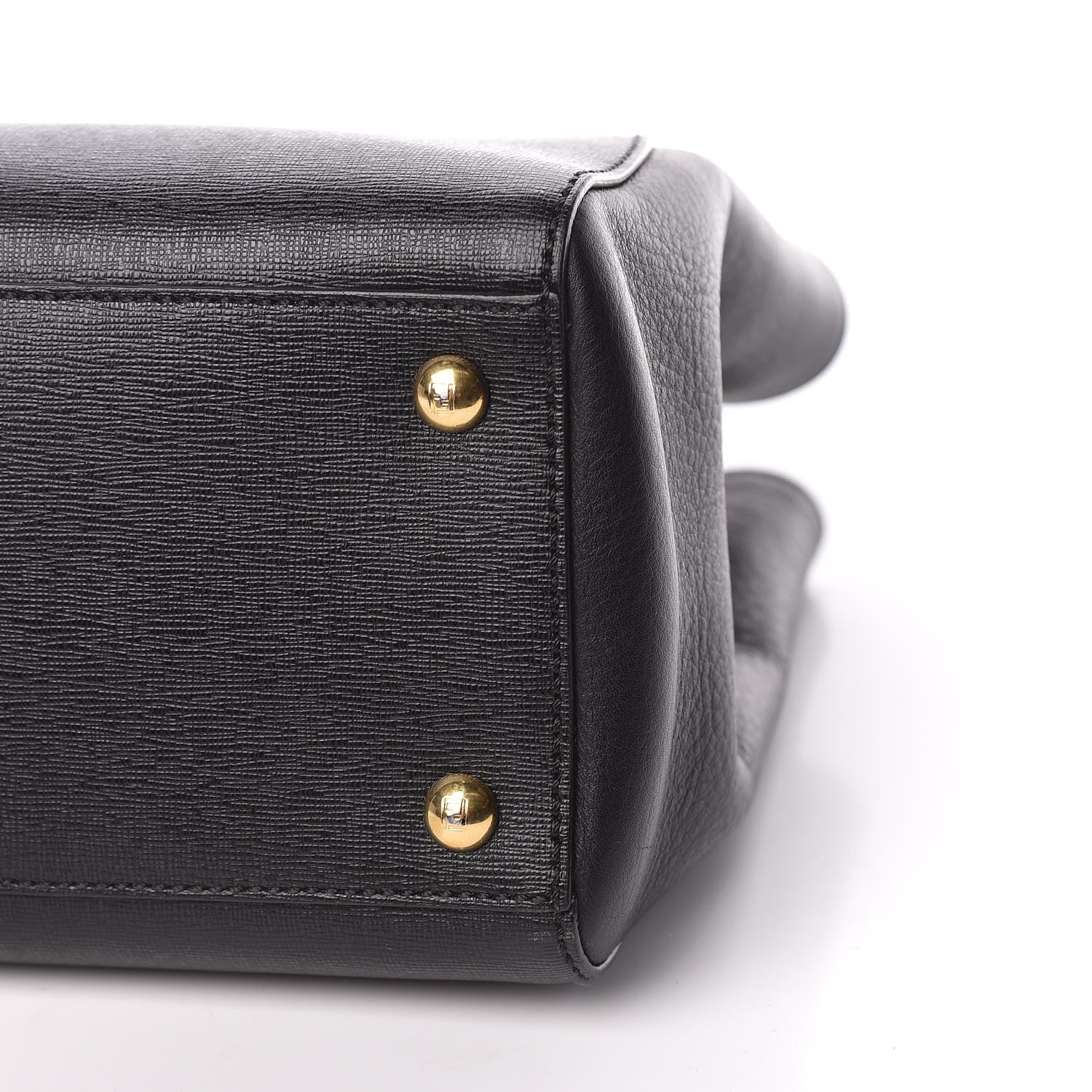 Fendi Vitello Elite Petite 2Jours Tote Black 6 of 12
