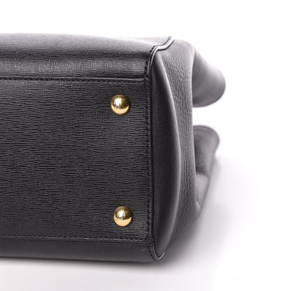 Fendi Vitello Elite Petite 2Jours Tote Black 6 of 12